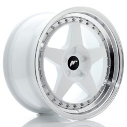 Janta aliaj 17" JR Wheels JR6 17x9 ET20-35 5H BLANK White w/ Machined Lip