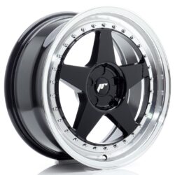Janta aliaj 18" JR Wheels JR6 18x8,5 ET20-40 5H BLANK Gloss Black w/ Machined Lip