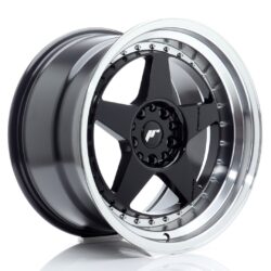 Janta aliaj 18" JR Wheels JR6 18x10,5 ET25 5x114,3/120 Gloss Black w/ Machined Lip