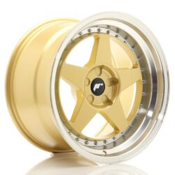 Janta aliaj 18" JR Wheels JR6 18x10,5 ET0-25 5H BLANK Gold w/ Machined Lip