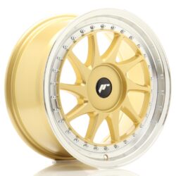 Janta aliaj 17" JR Wheels JR26 17x8 ET20-35 BLANK Gold w/ Machined Lip
