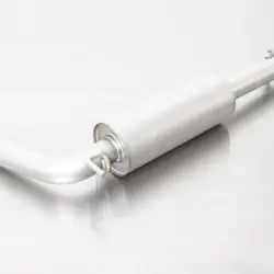 Alternative view of Toba sport REMUS sistem Cat-Back pentru VW Polo 5 6R Resonated | 2x 84mm Street Race Black Chrome Tips