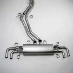 Toba sport REMUS intermediara cu finala pentru Porsche Cayenne E-Hybrid PO536/9YA 4x 98mm Street Race Black Chrome Tips