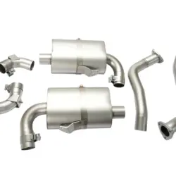 Toba sport REMUS sistem Cat-Back racing stanga/dreapta pentru Porsche Boxster S/987 & Cayman 987 2x 98mm Street Race Black Chrome Tips