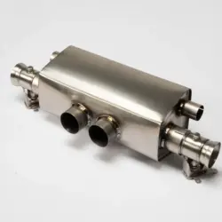 Alternative view of Toba sport REMUS sistem GPF-Back pentru Porsche GT3 RS 2x 100mm Titanium Black Tips