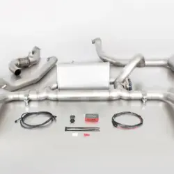 Toba sport REMUS sistem Cat-Back LHD (volan pe stanga) pentru HONDA Civic Type-R FK2 4x 102mm Black Chrome Straight Cut Tips