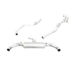 Toba sport REMUS pentru Golf 7 AU Facelift Sport Silencer + Resonated | 2x GT Black Tips