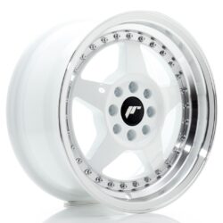 Janta aliaj 15'' JR Wheels JR6 15x7 ET25 4x100/108 White w/ Machined Lip